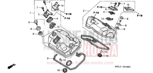 COUVERCLE DE CULASSE NT650V4 de 2004